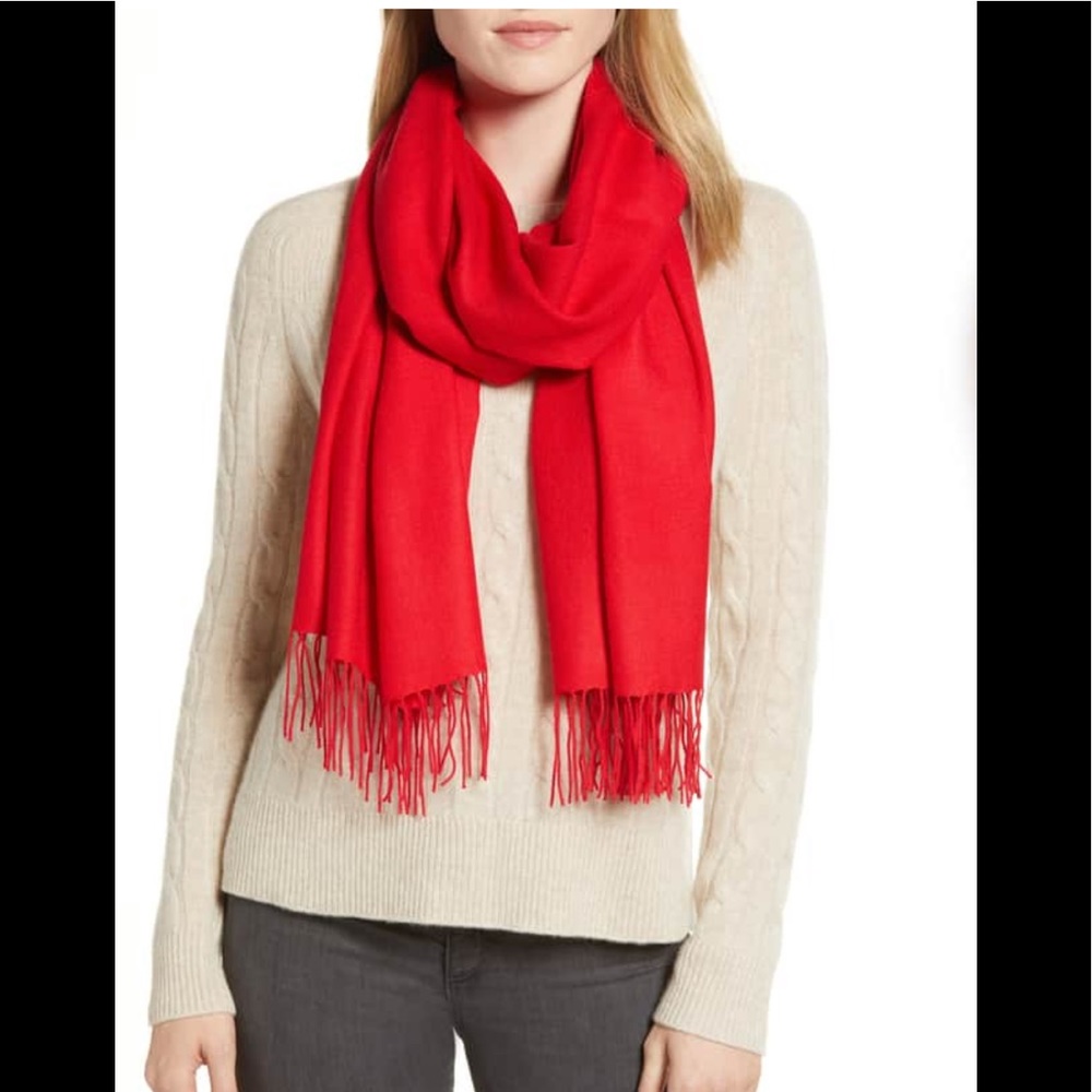 EUC Cherry Red Pashmina